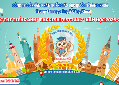 GIỚI THIỆU CUỘC THI TIẾNG ANH “ENGLISH FESTIVAL” NĂM HỌC 2025 – 2026